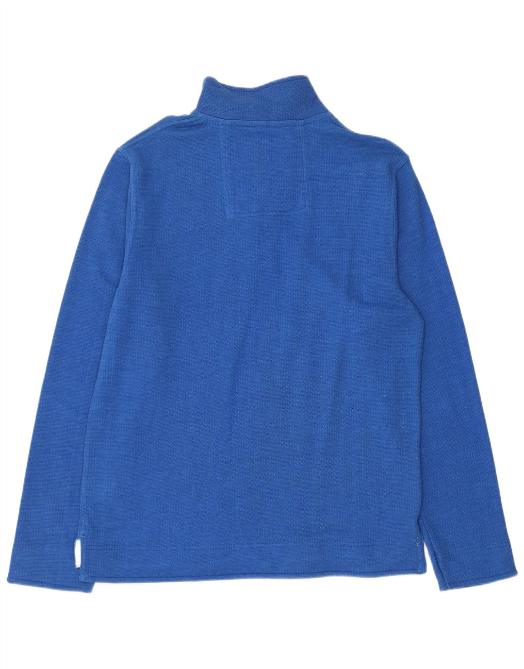 Crew Clothing - Sudadera con cuello y cremallera para hombre, jersey de algodón azul medio