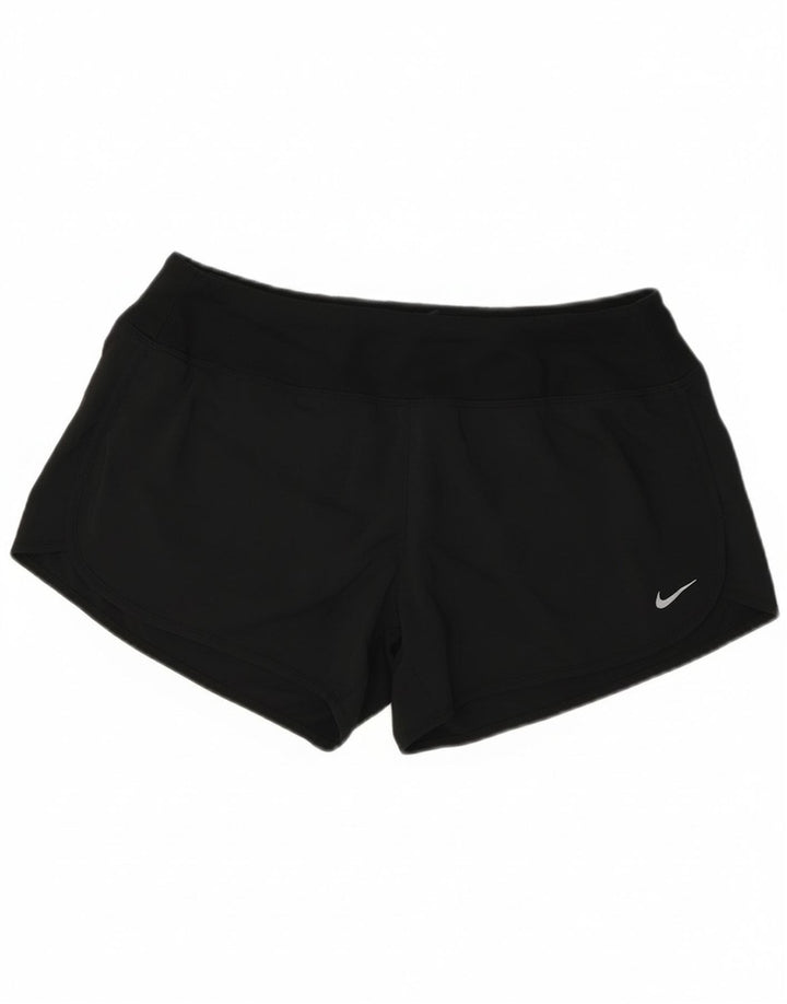 Pantalones cortos deportivos Nike Dri Fit para mujer Poliéster negro mediano