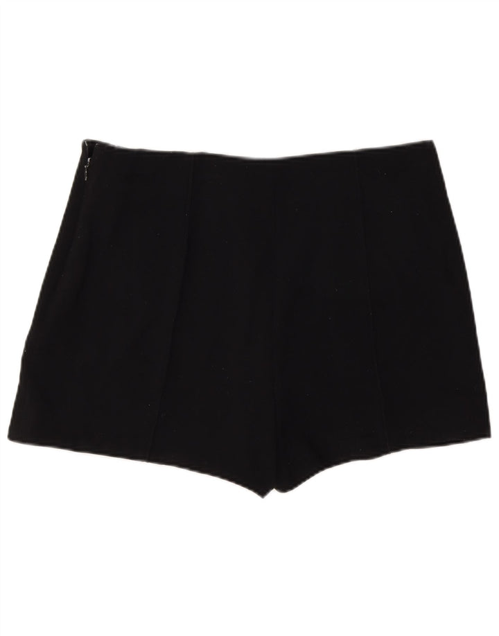 Zara Mujer Hot Pants Grande W30 Poliéster Negro