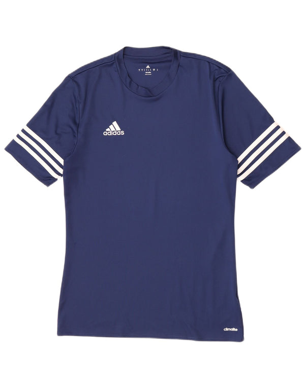 Adidas Mens Climalite Camiseta Top Pequeño Azul Marino Poliéster