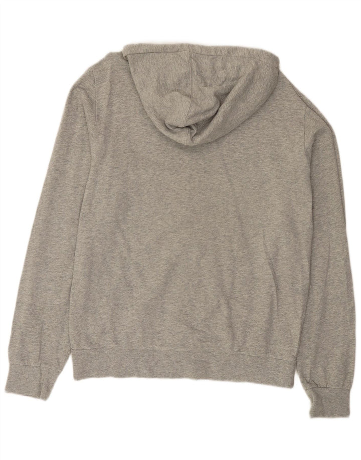 Woolrich Suéter con capucha y cremallera gráfica para hombre Algodón moteado gris grande