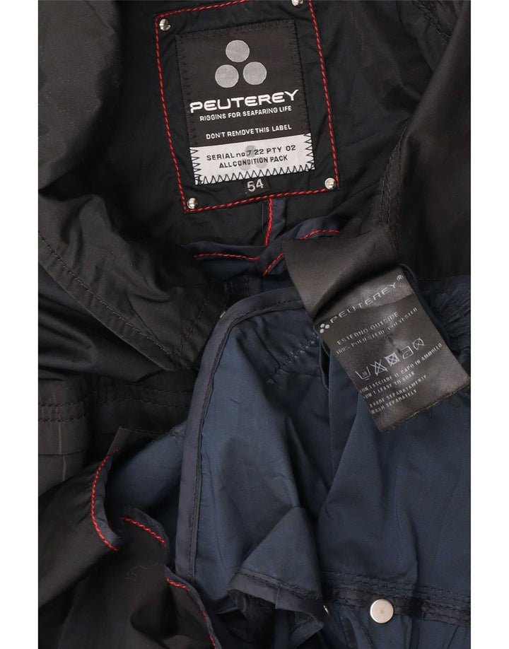 PEUTEREY Chaqueta militar para hombre EU 54 2XL Poliéster negro