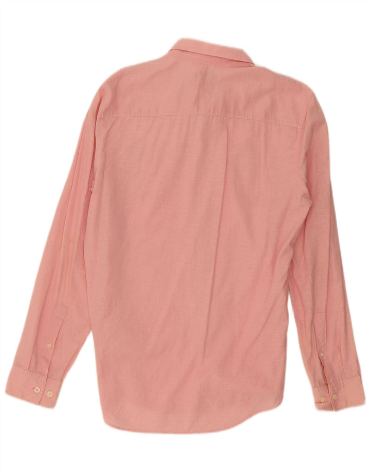Camisa Calvin Klein Hombre Lino Rosa Medio