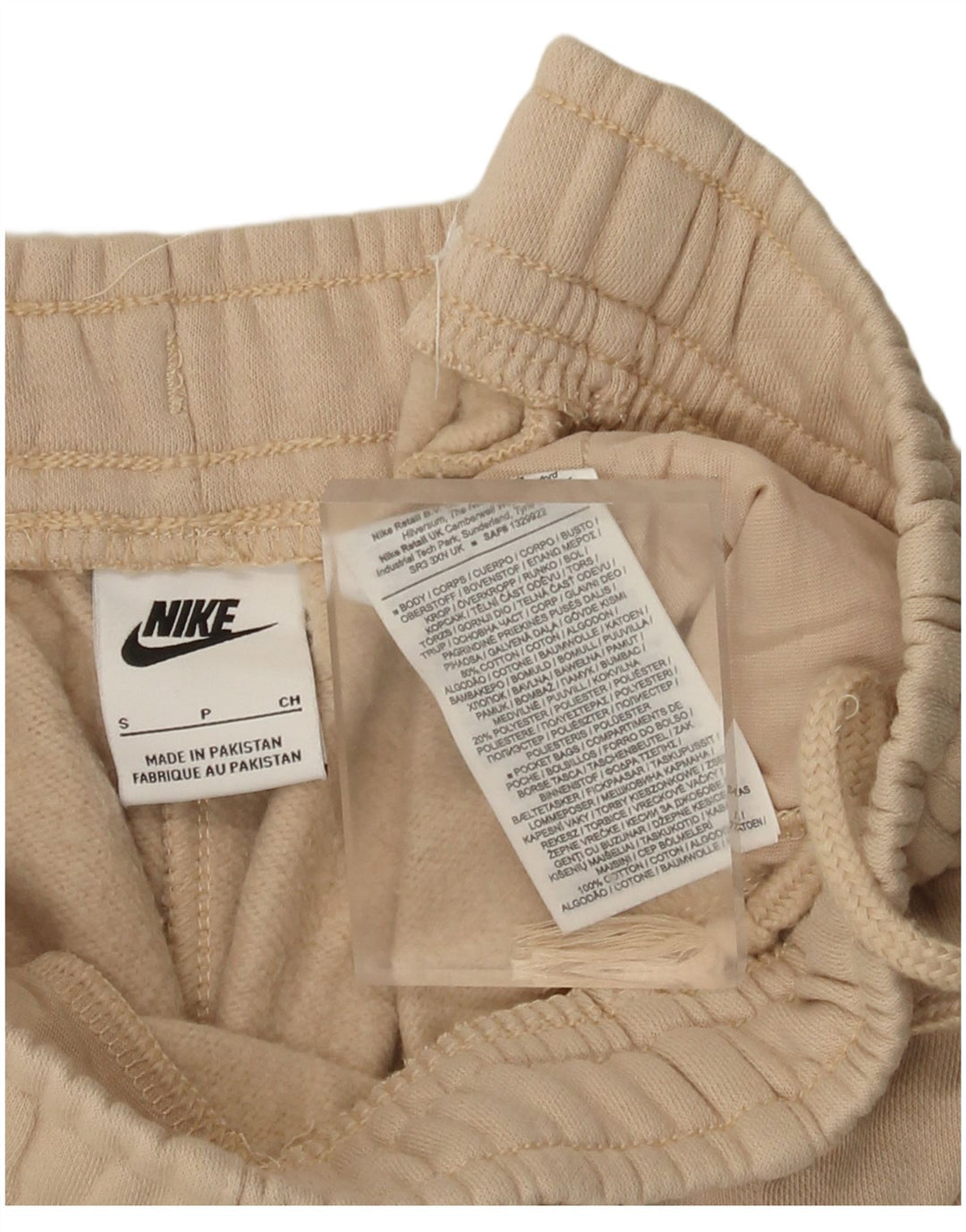 Nike - Pantalones cortos deportivos para hombre, talla pequeña, algodón beige