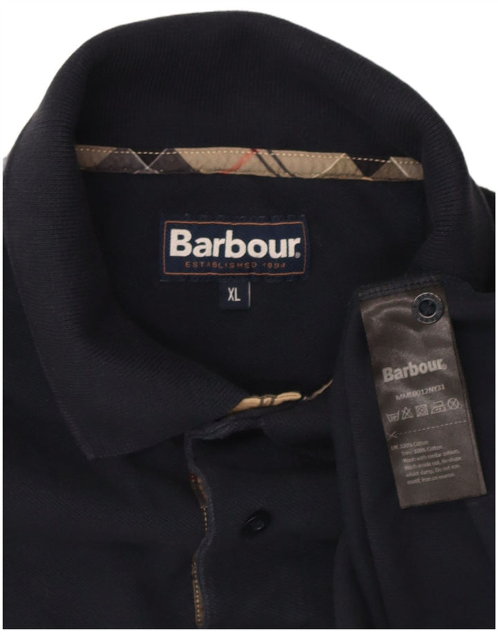 Polo Barbour Hombre XL Algodón Azul Marino