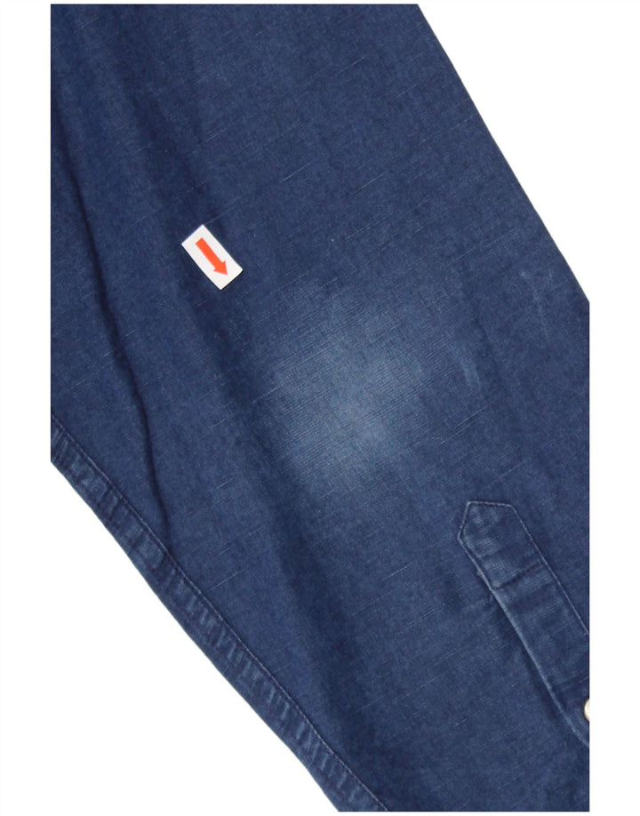 SUPERDRY Camisa vaquera de corte regular para hombre 3XL Algodón azul marino