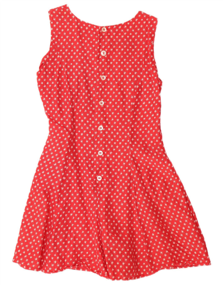 VINTAGE Womens Sleeveless Playsuit IT 42 Medium  Red Spotted