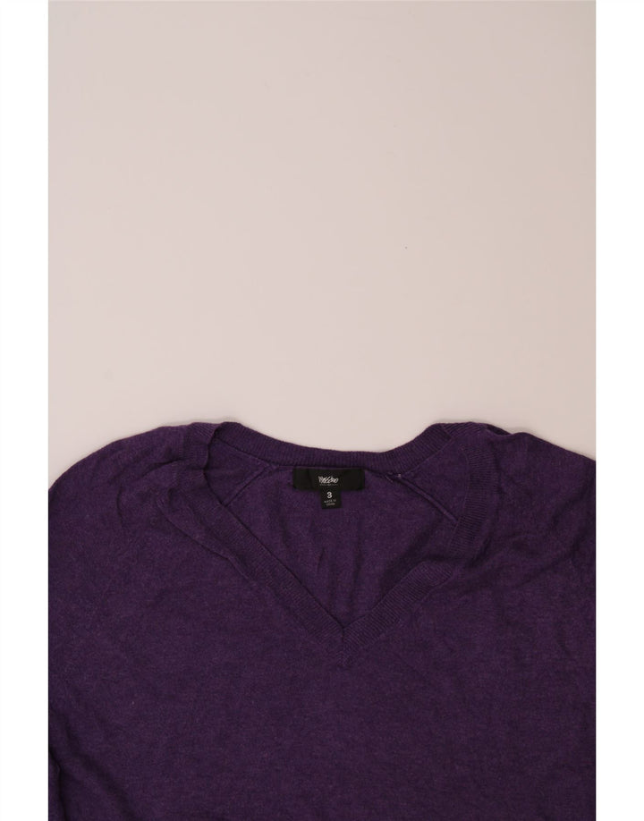 MOSSIMO Womens Oversized V-Neck Jumper Sweater US 3 Small Purple Nylon Vintage Mossimo and Second-Hand Mossimo from Messina Hembry 