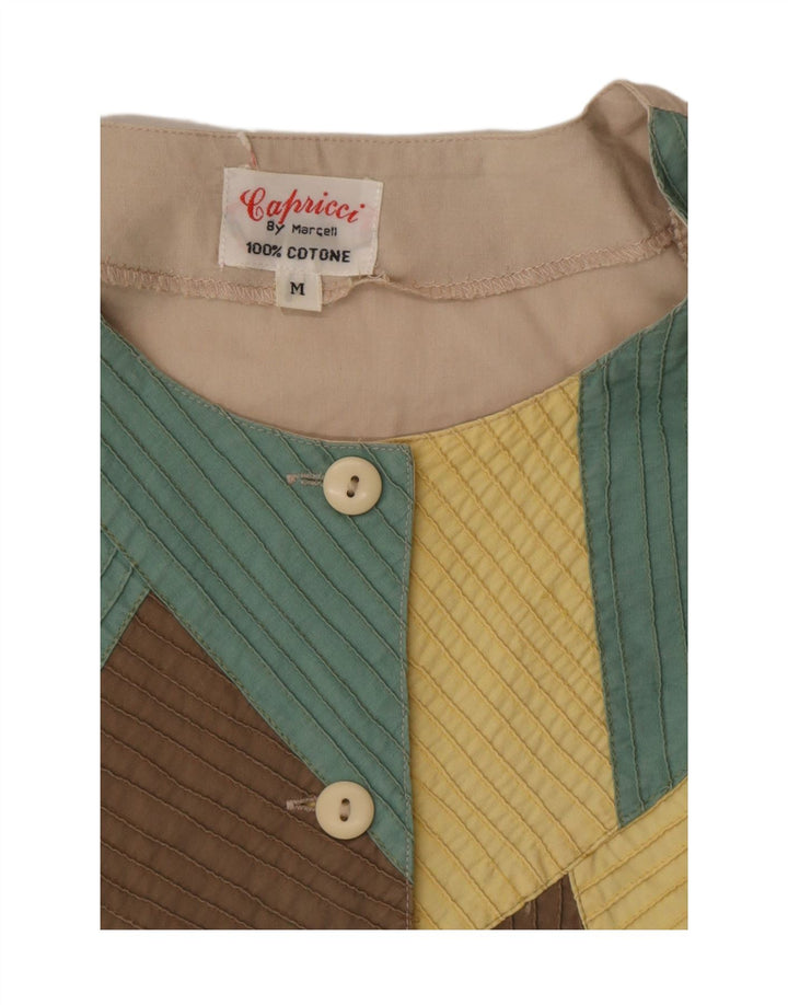Capricci By Marcell Vestido de tienda para mujer UK 44 Algodón patchwork beige mediano
