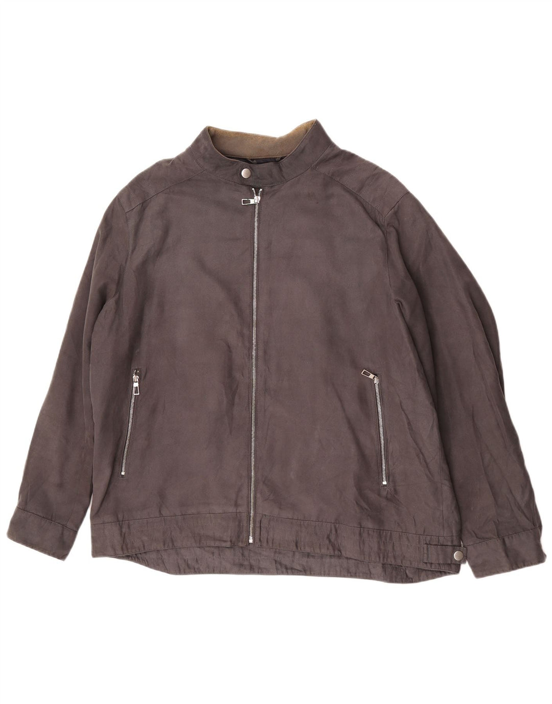 Marks & Spencer Chaqueta Bomber para Hombre UK 46 3XL Gris Poliéster