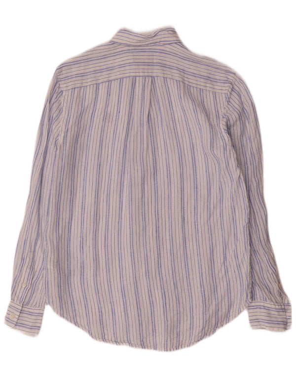 Polo Ralph Lauren Camisa de corte relajado para hombre XS Lino a rayas azules