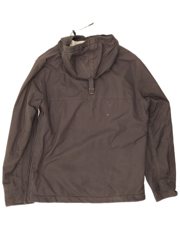 Napapijri Chaqueta anorak con capucha y gráfico geográfico para hombre UK 36 Small Grey