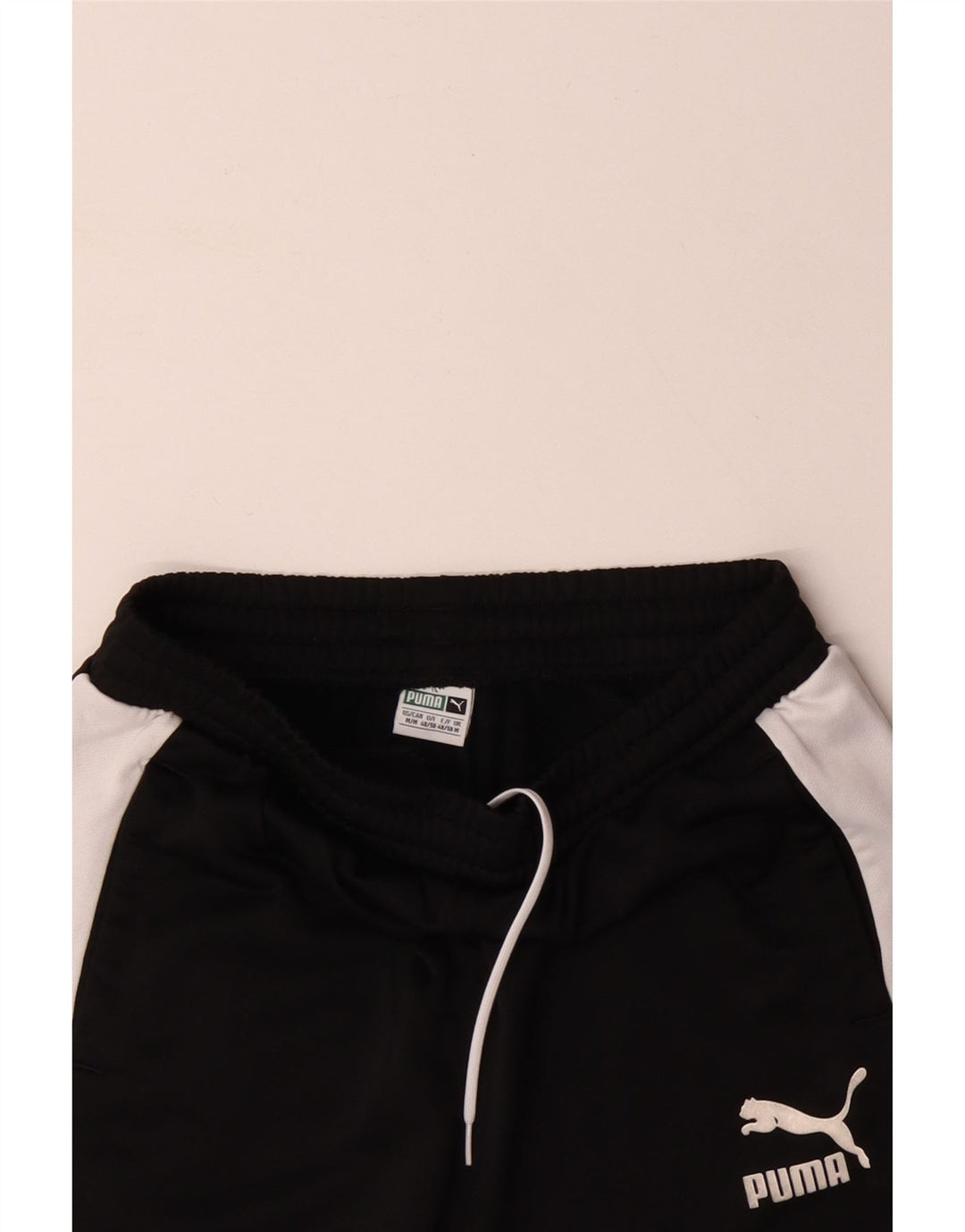 PUMA Pantalones cortos deportivos para hombre Poliéster color block mediano negro
