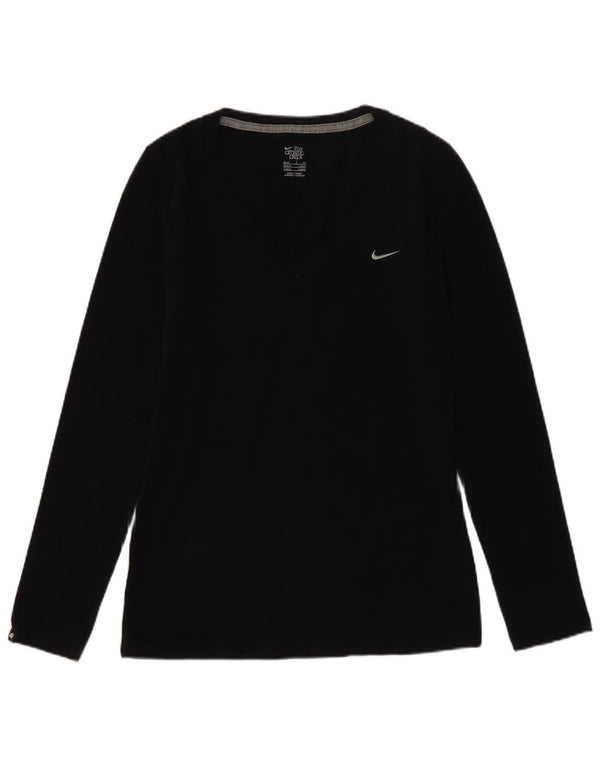 Nike Camiseta de manga larga para mujer UK 8/10 Small Negro