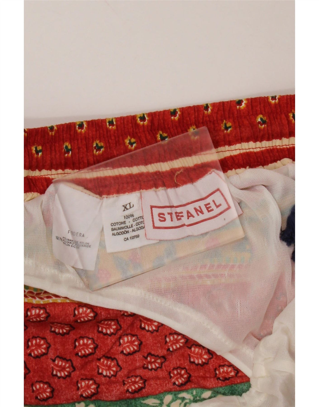 STEFANEL Bañador Hombre XL Algodón Floral Multicolor