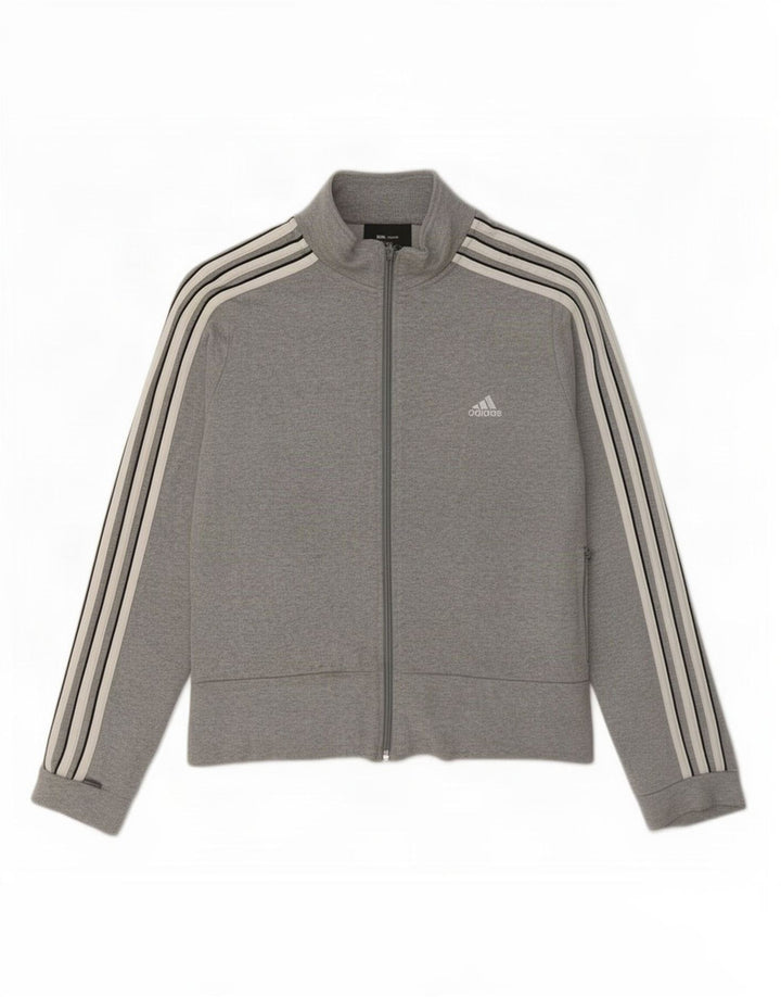 Adidas Chaqueta de chándal para mujer UK 14 Algodón gris medio