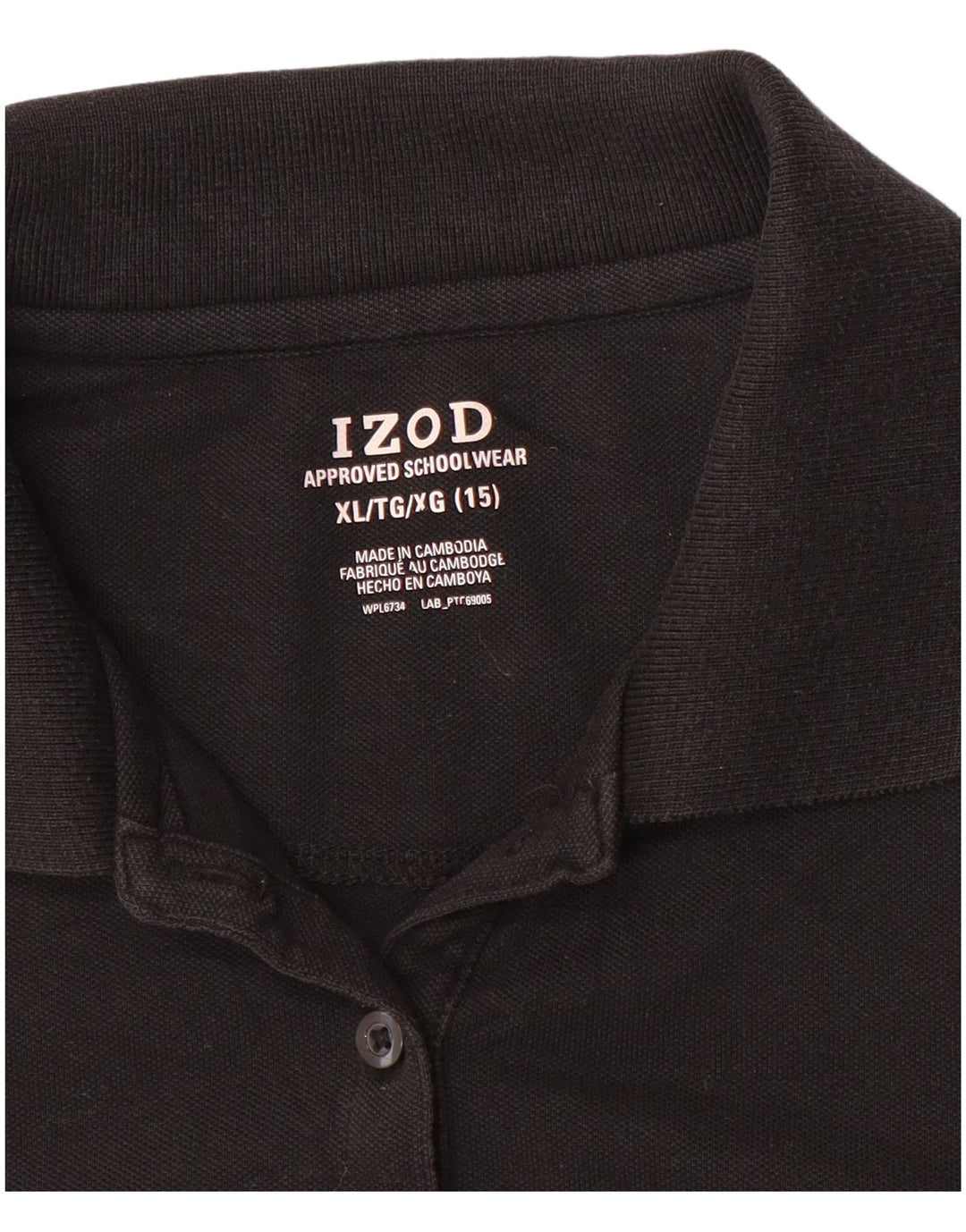 IZOD Polo Niña 14-15 Años XL Negro