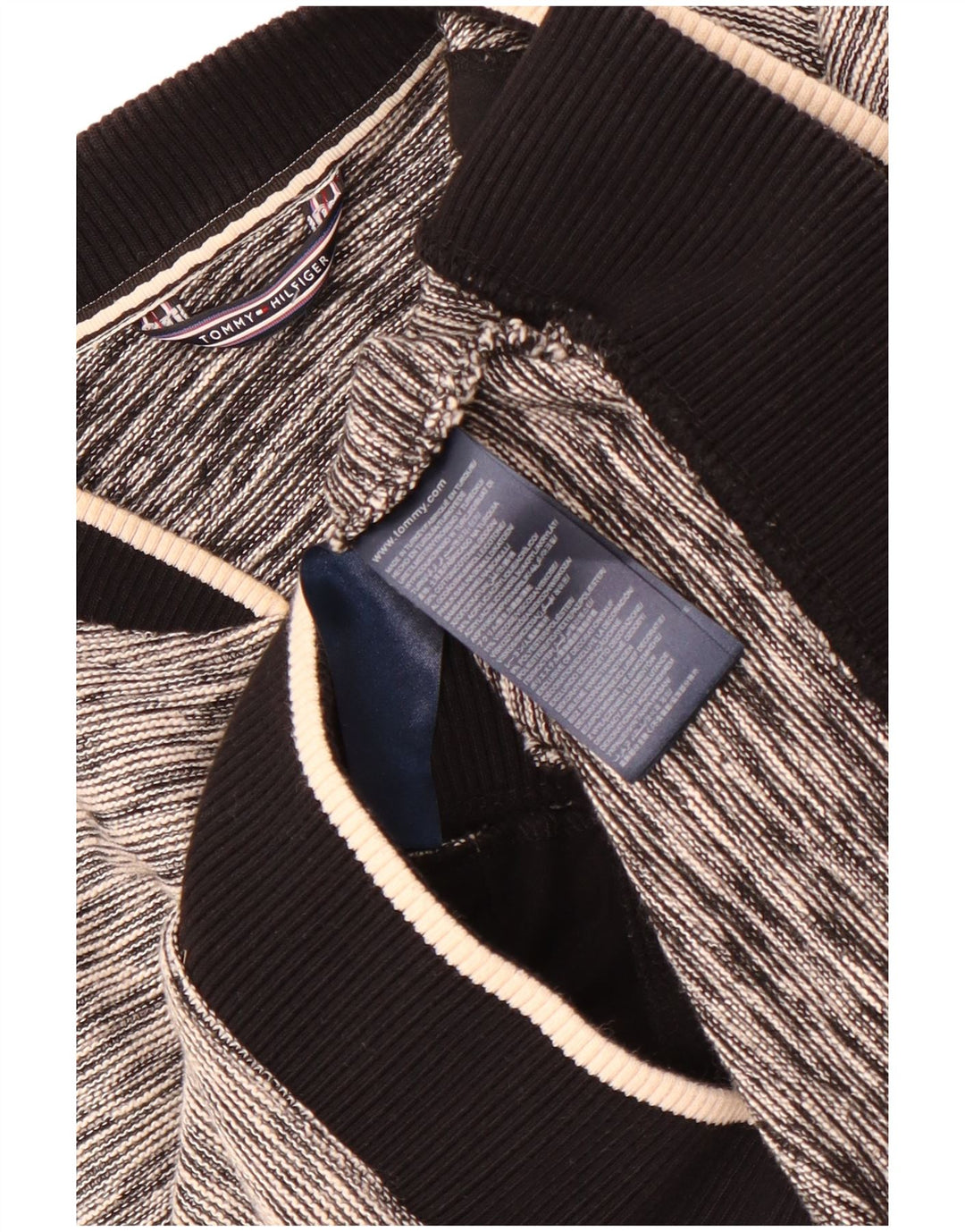 Tommy Hilfiger Chaqueta superior de chándal para mujer Reino Unido 12 Algodón moteado gris medio