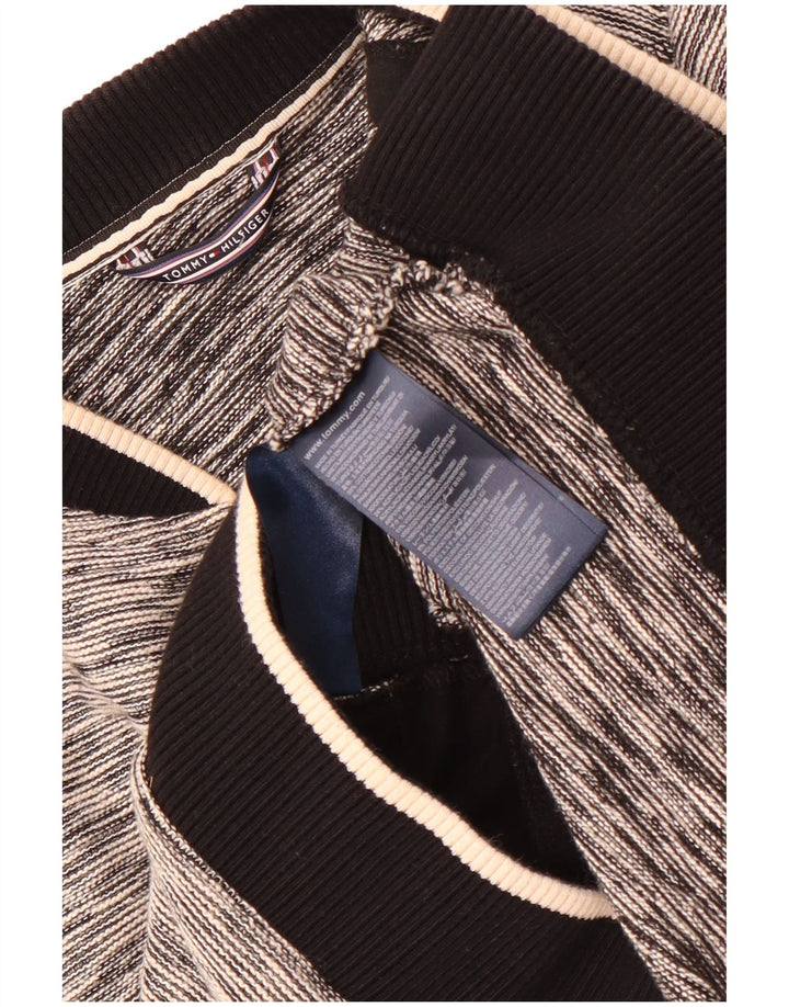 Tommy Hilfiger Chaqueta superior de chándal para mujer Reino Unido 12 Algodón moteado gris medio