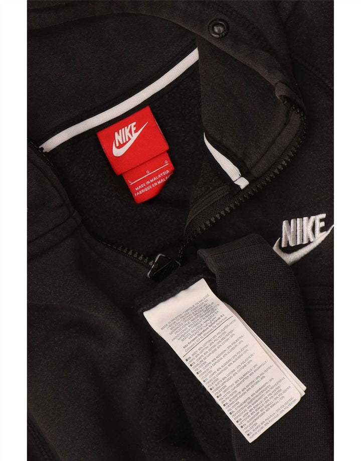 Nike - Sudadera con capucha y cremallera para hombre, talla grande, algodón negro