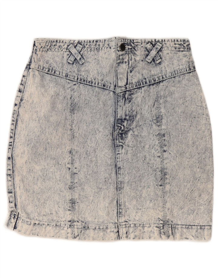 Falda vaquera vintage para mujer mediana W30 algodón azul