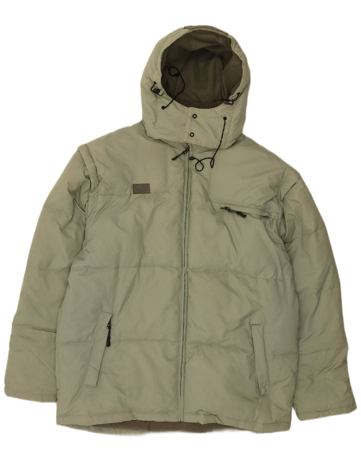 Fila Chaqueta acolchada con capucha para hombre UK 44 2XL Poliamida verde