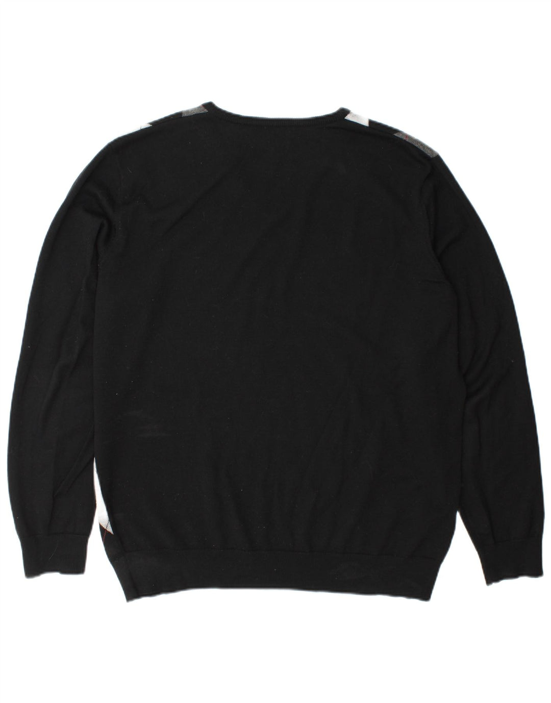 Fred Perry Jersey Con Cuello En V Para Hombre XL Black Argyle/Diamond Wool