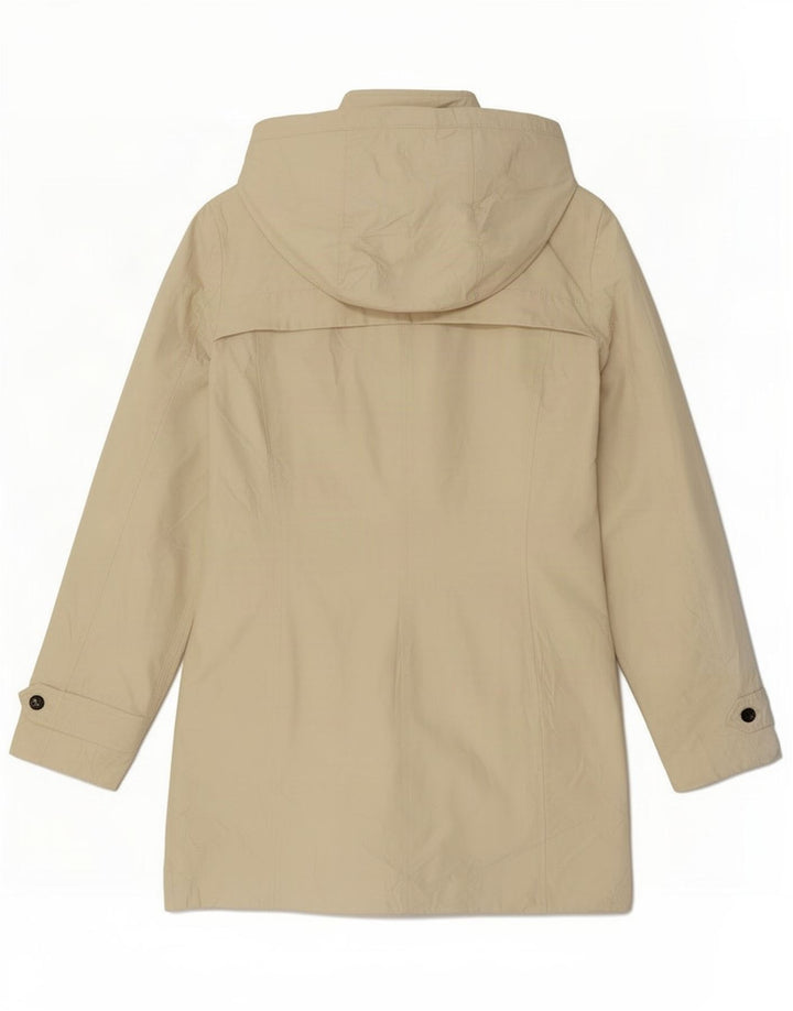 Zara Mujer Chubasquero Con Capucha ES 42 Medio Beige Poliéster