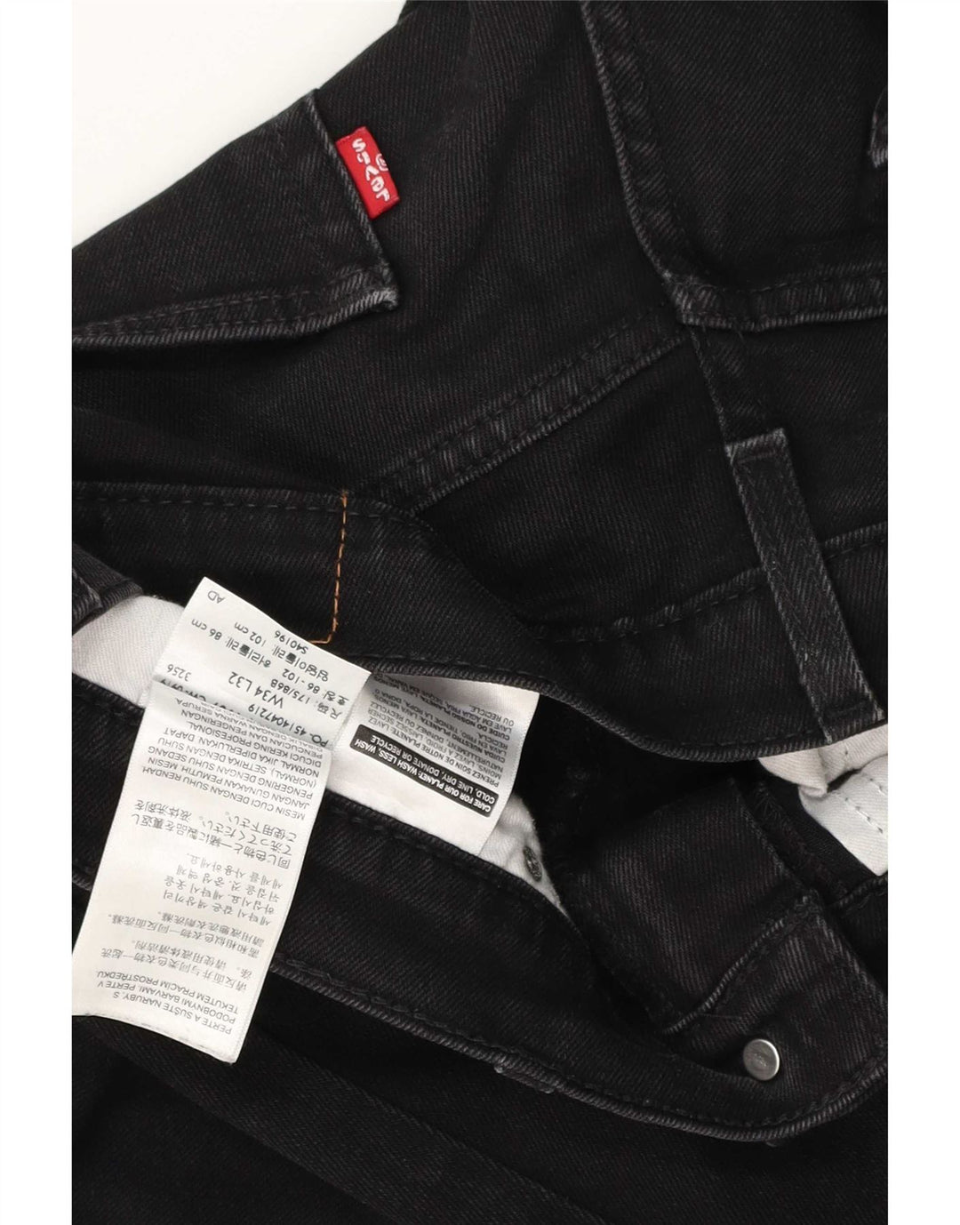 Levi's Vaqueros ajustados para hombre W34 L32 Algodón negro