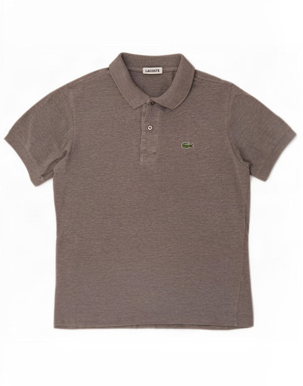Polo Lacoste para hombre talla 3 algodón gris medio