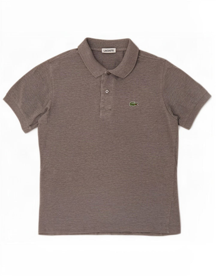 Polo Lacoste para hombre talla 3 algodón gris medio