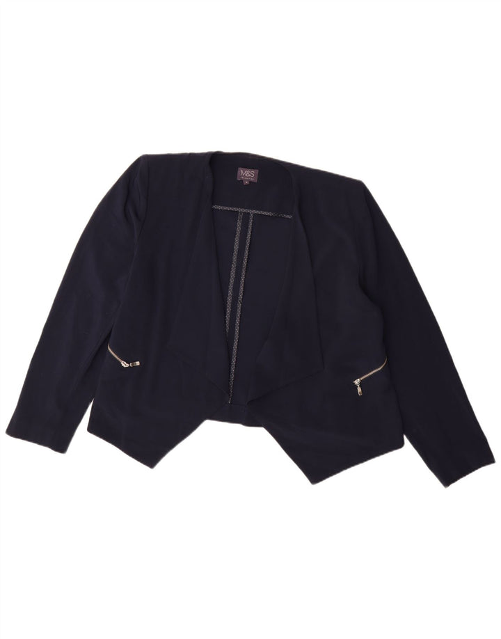 Marks & Spencer Top Bolero para mujer UK 46 Grande Poliéster azul marino