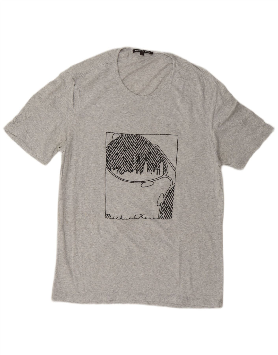 Michael Kors Camiseta gráfica para hombre Top gris medio moteado