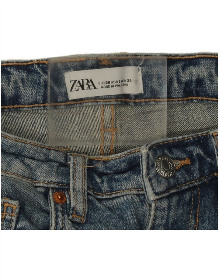 Zara Vaqueros Rectos Mujer EU 38 Small W28 L25 Azul