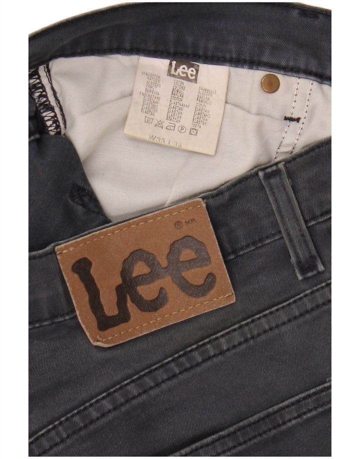 Vaqueros rectos para hombre Lee W33 L34 Algodón gris
