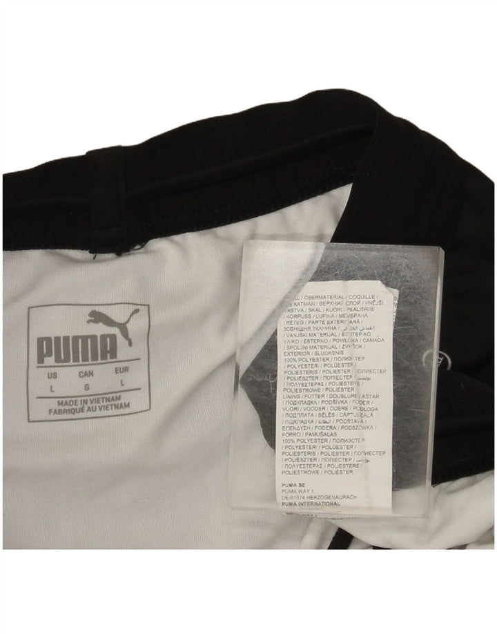 Puma Mens BVB Dortmund Sport Shorts Grande Negro Poliéster