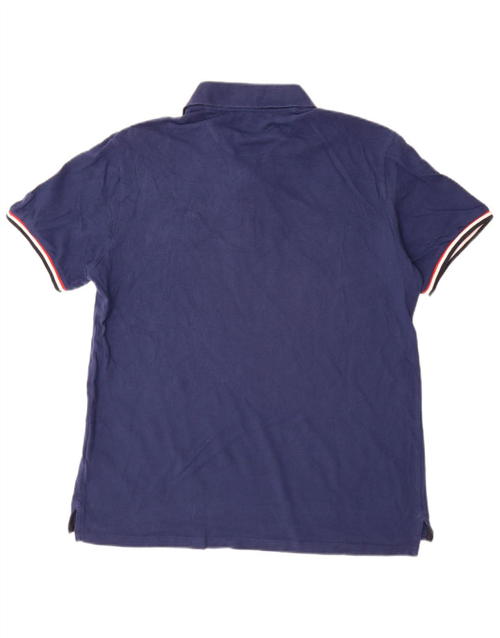 Champion Polo Para Hombre De Algodón A Rayas Azul Marino Medio
