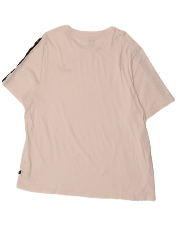 Puma Camiseta gráfica para hombre Top 3XL Algodón blanco con bloques de color