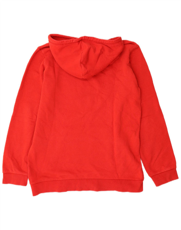 Adidas Hombre Sudadera Con Capucha Gráfica Jersey De Algodón Rojo Medio