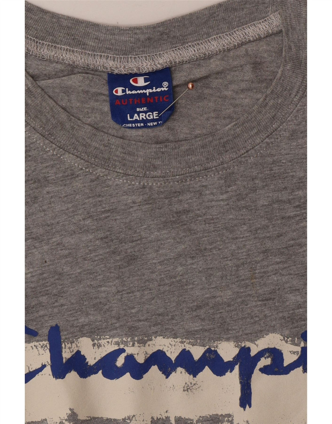 CHAMPION Camiseta gráfica para hombre Top grande gris moteado
