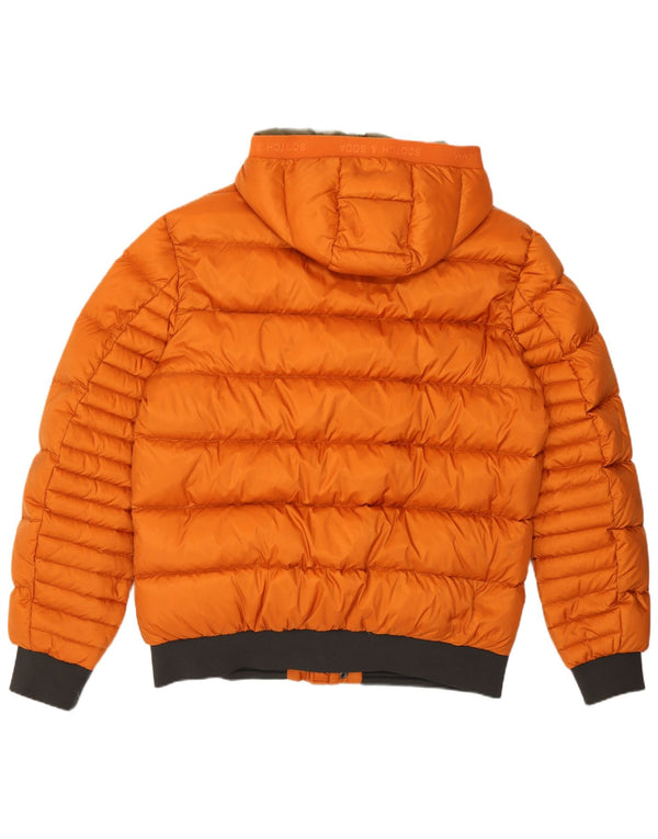 Scotch & Soda Chaqueta acolchada con capucha para hombre UK 42 XL Poliamida naranja