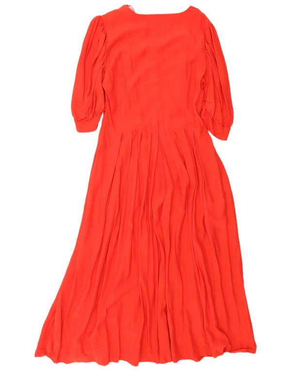 Petressa Vestido largo de manga corta para mujer IT 42 Naranja mediano