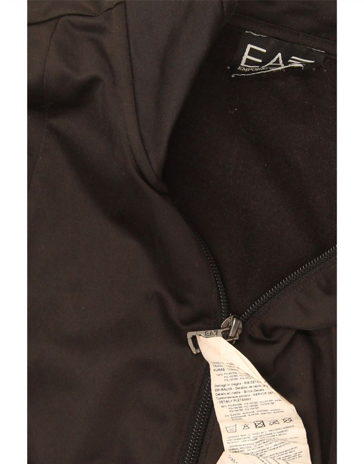 Emporio Armani Hombre Chándal Top Chaqueta Pequeña Poliéster Color Block Negro