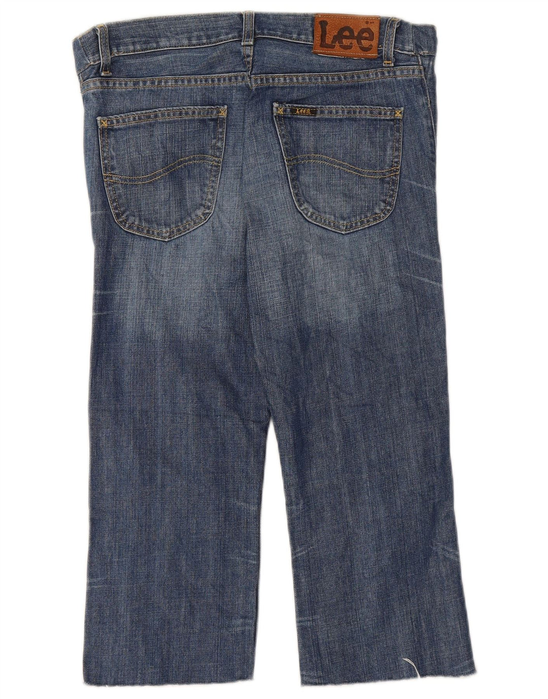 LEE Vaqueros recortados para hombre W28 L20 Algodón azul