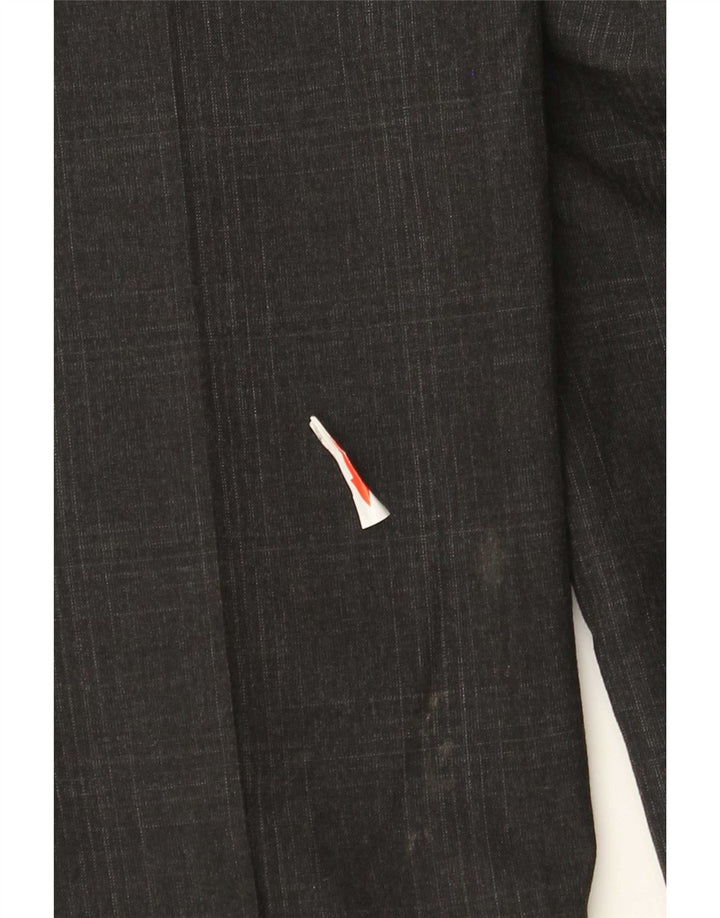 Marks & Spencer Pantalón de traje súper ajustado para hombre W32 L33 Cuadros grises