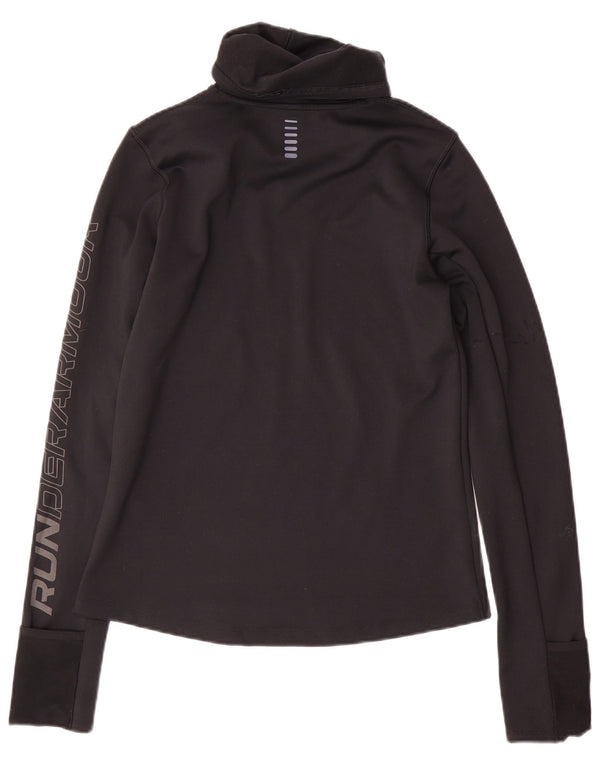 Under Armour Cold Gear Graphic Top manga larga para mujer UK 10 Small Black
