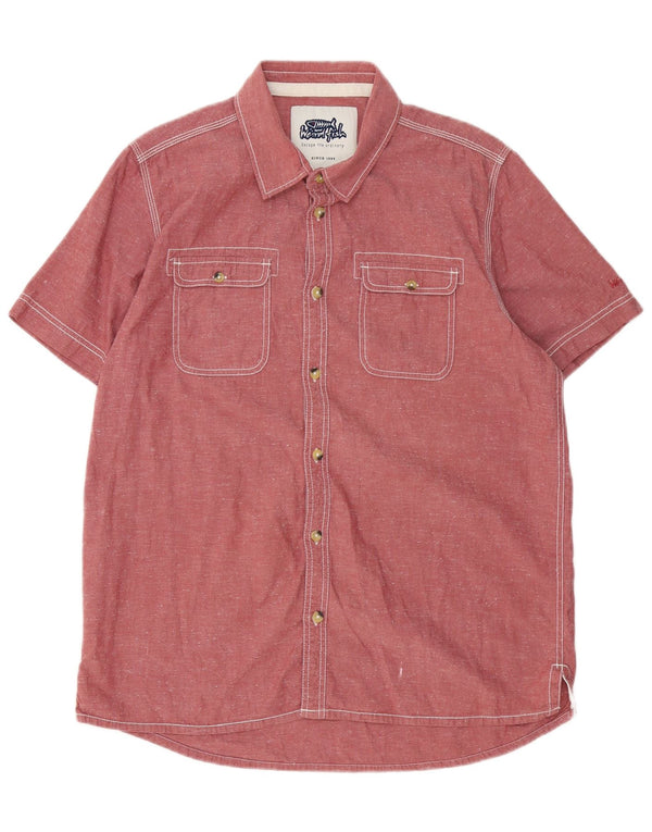 Weird Fish Camisa Manga Corta Hombre XL Algodón Rosa