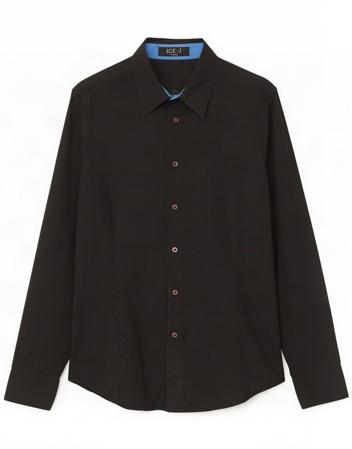 Camisa estampada Iceberg para hombre XL Algodón negro