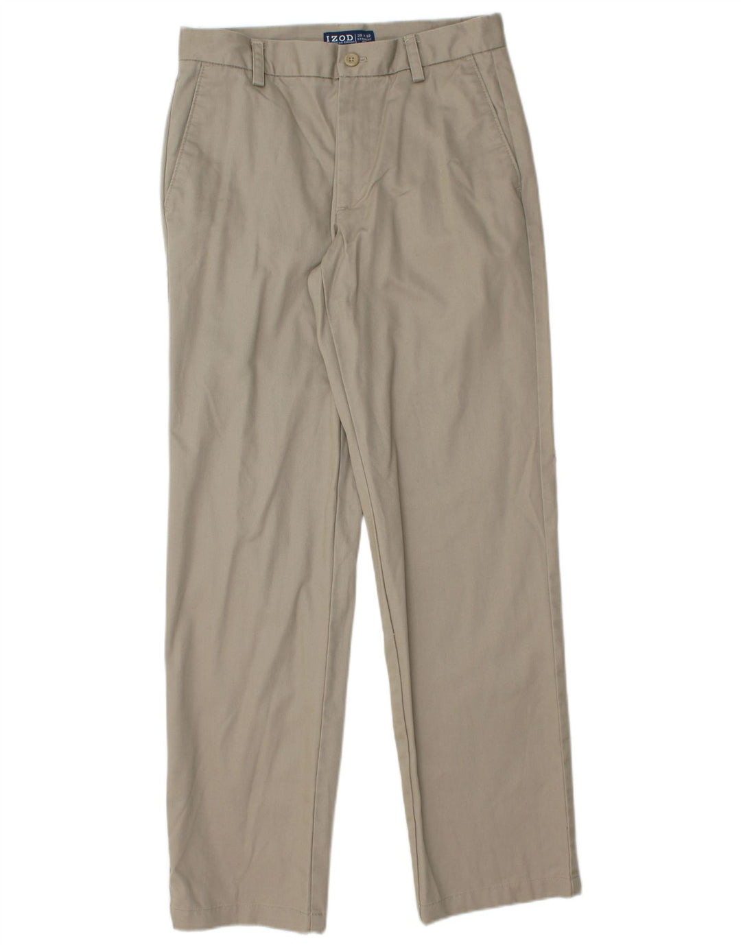 IZOD Pantalón chino recto para hombre W29 L32 Algodón beige