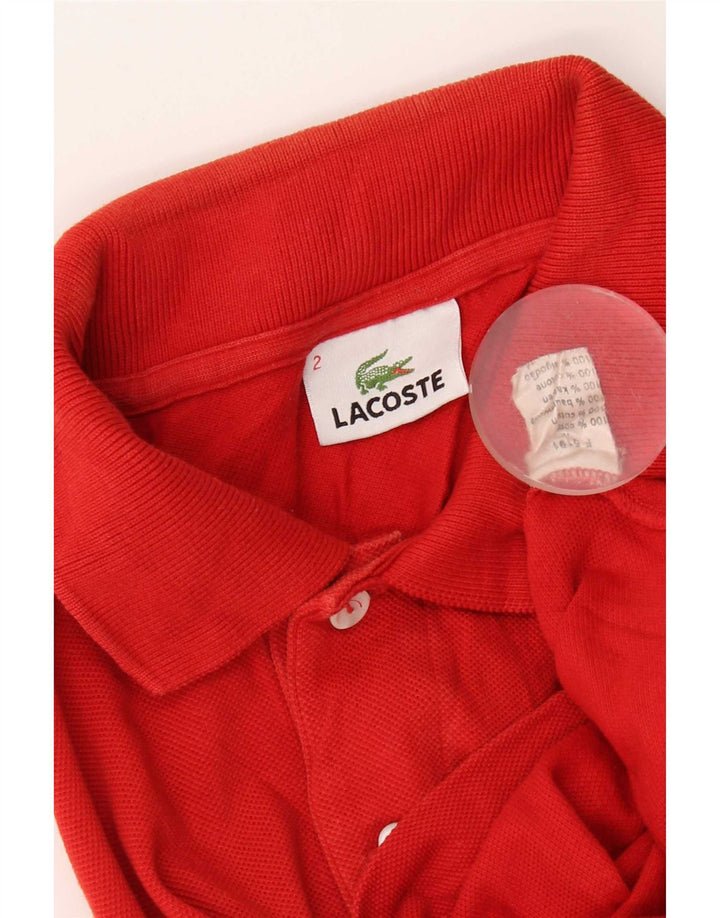 Polo Lacoste para hombre talla 2 XS algodón rojo